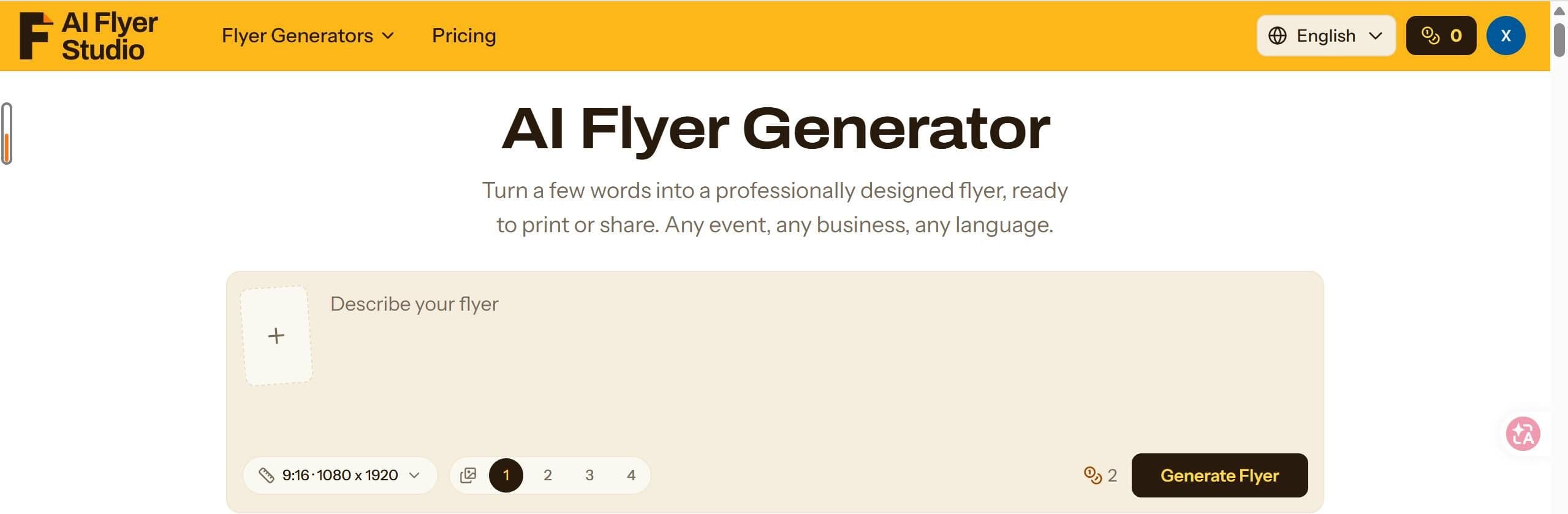 AI Flyer Studio preview