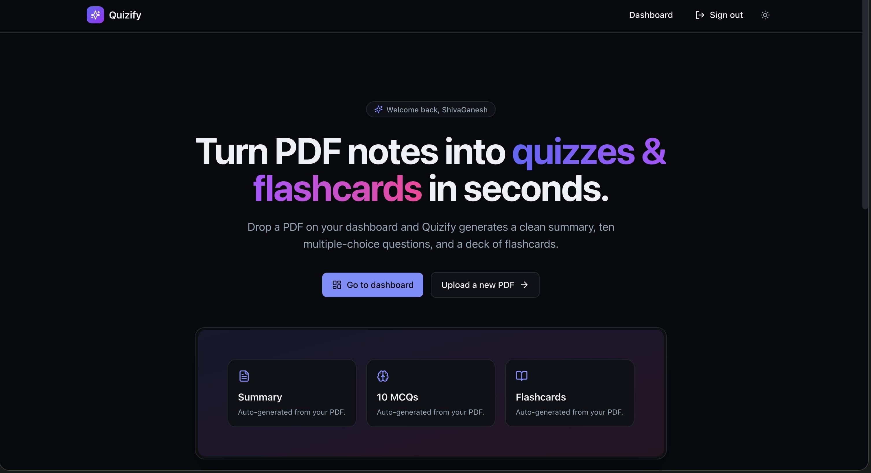 Sign up — Quizify