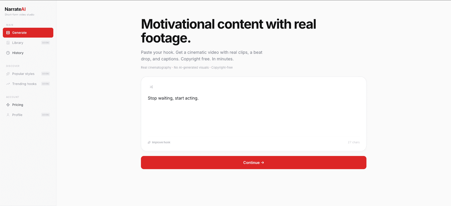 V1: Motivational content automation